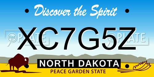 XC7G5Z North Dakota License Plate
