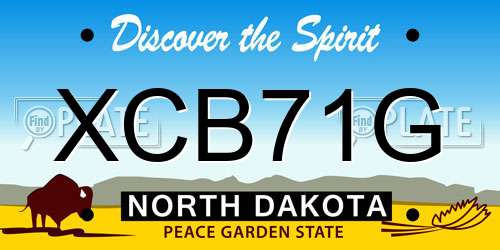 XCB71G North Dakota License Plate