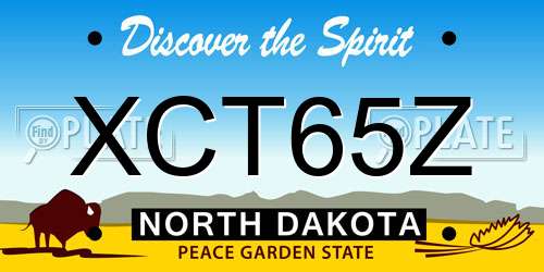 XCT65Z North Dakota License Plate