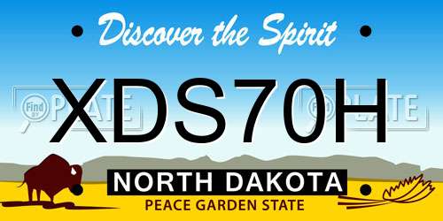 XDS70H North Dakota License Plate