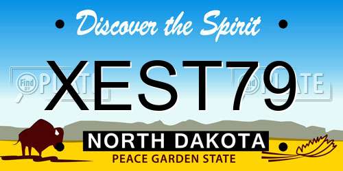XEST79 North Dakota License Plate