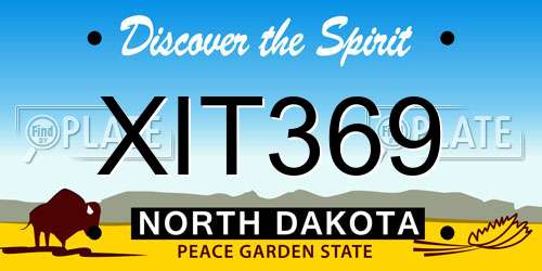 XIT369 North Dakota License Plate