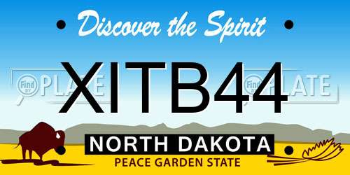 XITB44 North Dakota License Plate
