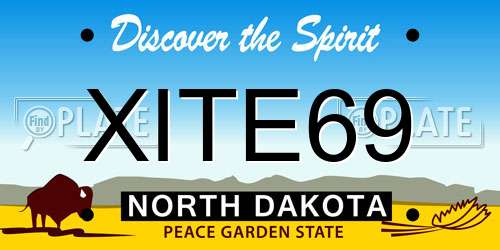 XITE69 North Dakota License Plate