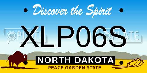 XLP06S North Dakota License Plate