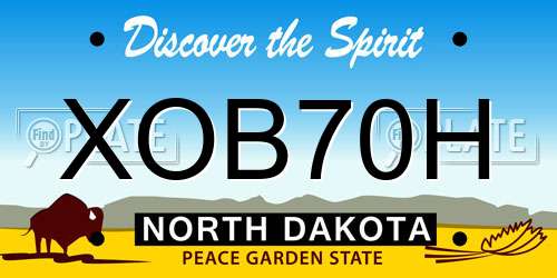 XOB70H North Dakota License Plate