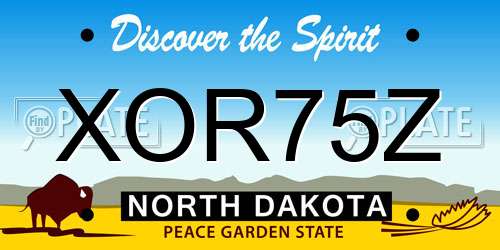 XOR75Z North Dakota License Plate