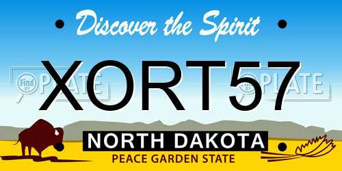 XORT57 North Dakota License Plate