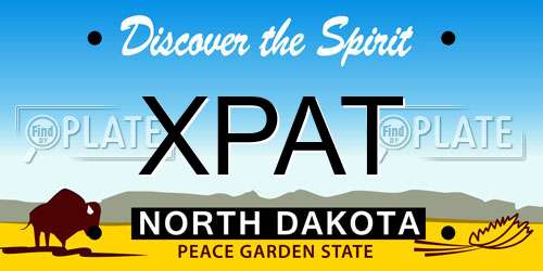 XPAT North Dakota License Plate