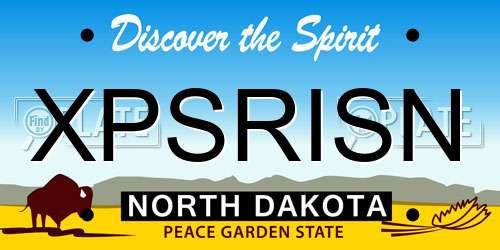 XPSRISN North Dakota License Plate