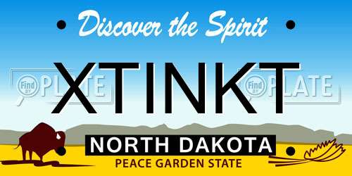 XTINKT North Dakota License Plate