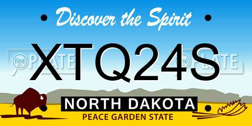 XTQ24S North Dakota License Plate