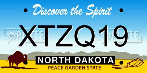 XTZQ19 North Dakota License Plate