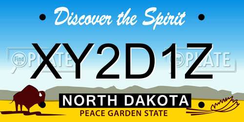 XY2D1Z North Dakota License Plate
