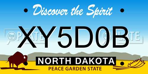 XY5D0B North Dakota License Plate