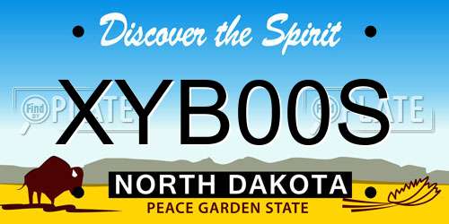 XYB00S North Dakota License Plate