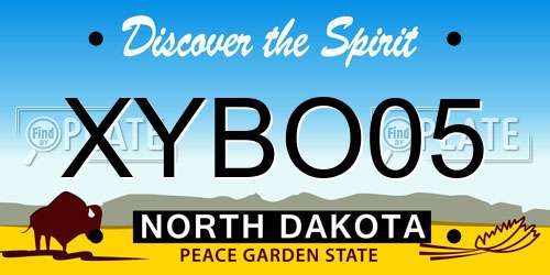 XYBO05 North Dakota License Plate
