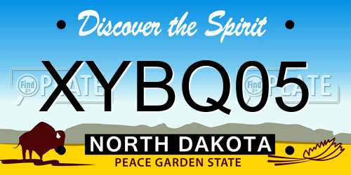 XYBQ05 North Dakota License Plate