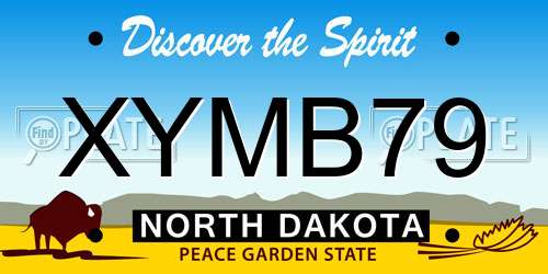 XYMB79 North Dakota License Plate