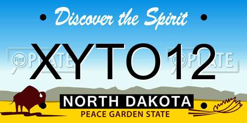 XYTO12 North Dakota License Plate