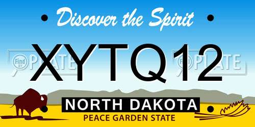XYTQ12 North Dakota License Plate