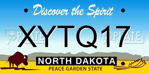 XYTQ17 North Dakota License Plate