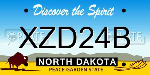 XZD24B North Dakota License Plate