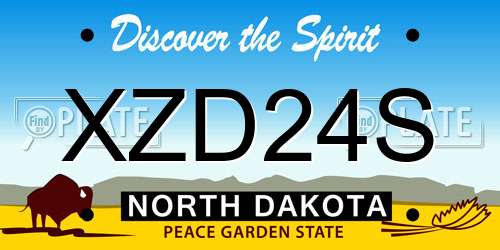 XZD24S North Dakota License Plate