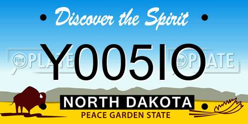 Y005IO North Dakota License Plate