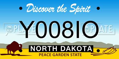 Y008IO North Dakota License Plate