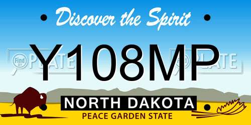 Y108MP North Dakota License Plate
