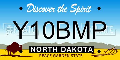 Y10BMP North Dakota License Plate