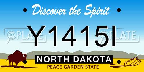 Y1415I North Dakota License Plate