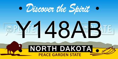 Y148AB North Dakota License Plate