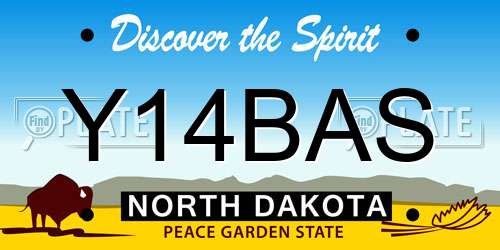 Y14BAS North Dakota License Plate