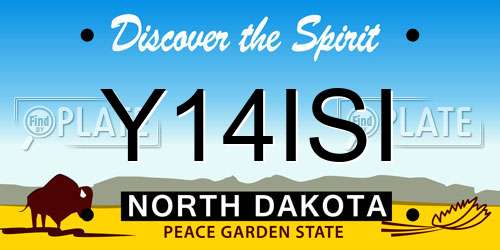 Y14ISI North Dakota License Plate