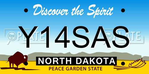 Y14SAS North Dakota License Plate