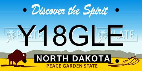 Y18GLE North Dakota License Plate
