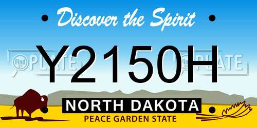 Y2150H North Dakota License Plate