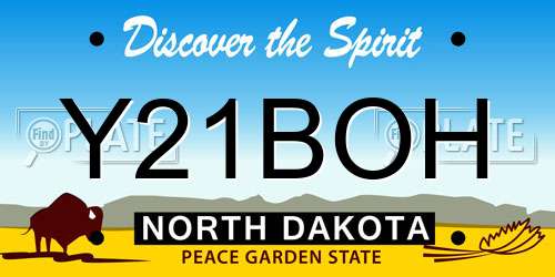 Y21BOH North Dakota License Plate