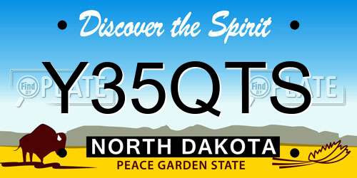 Y35QTS North Dakota License Plate