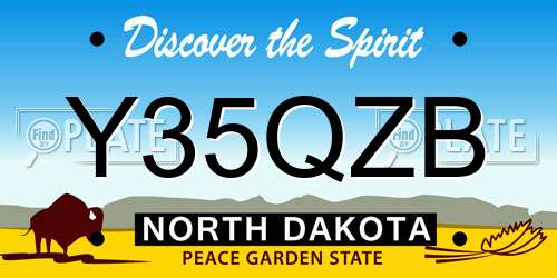 Y35QZB North Dakota License Plate