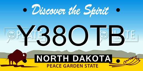 Y38OTB North Dakota License Plate