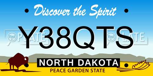 Y38QTS North Dakota License Plate