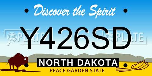 Y426SD North Dakota License Plate