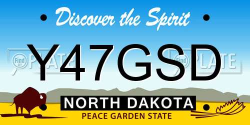 Y47GSD North Dakota License Plate