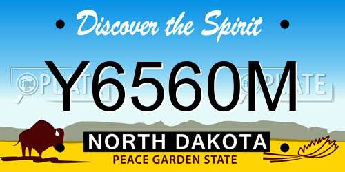 Y6560M North Dakota License Plate