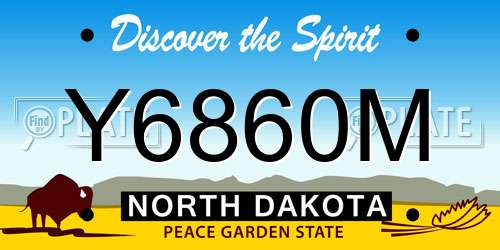 Y6860M North Dakota License Plate
