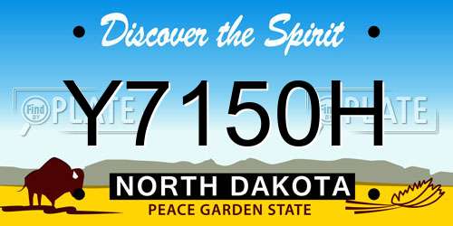 Y7150H North Dakota License Plate