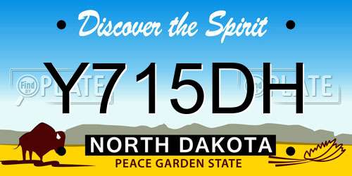 Y715DH North Dakota License Plate